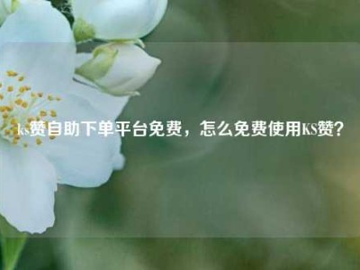 ks赞自助下单平台免费,怎么免费使用KS赞?